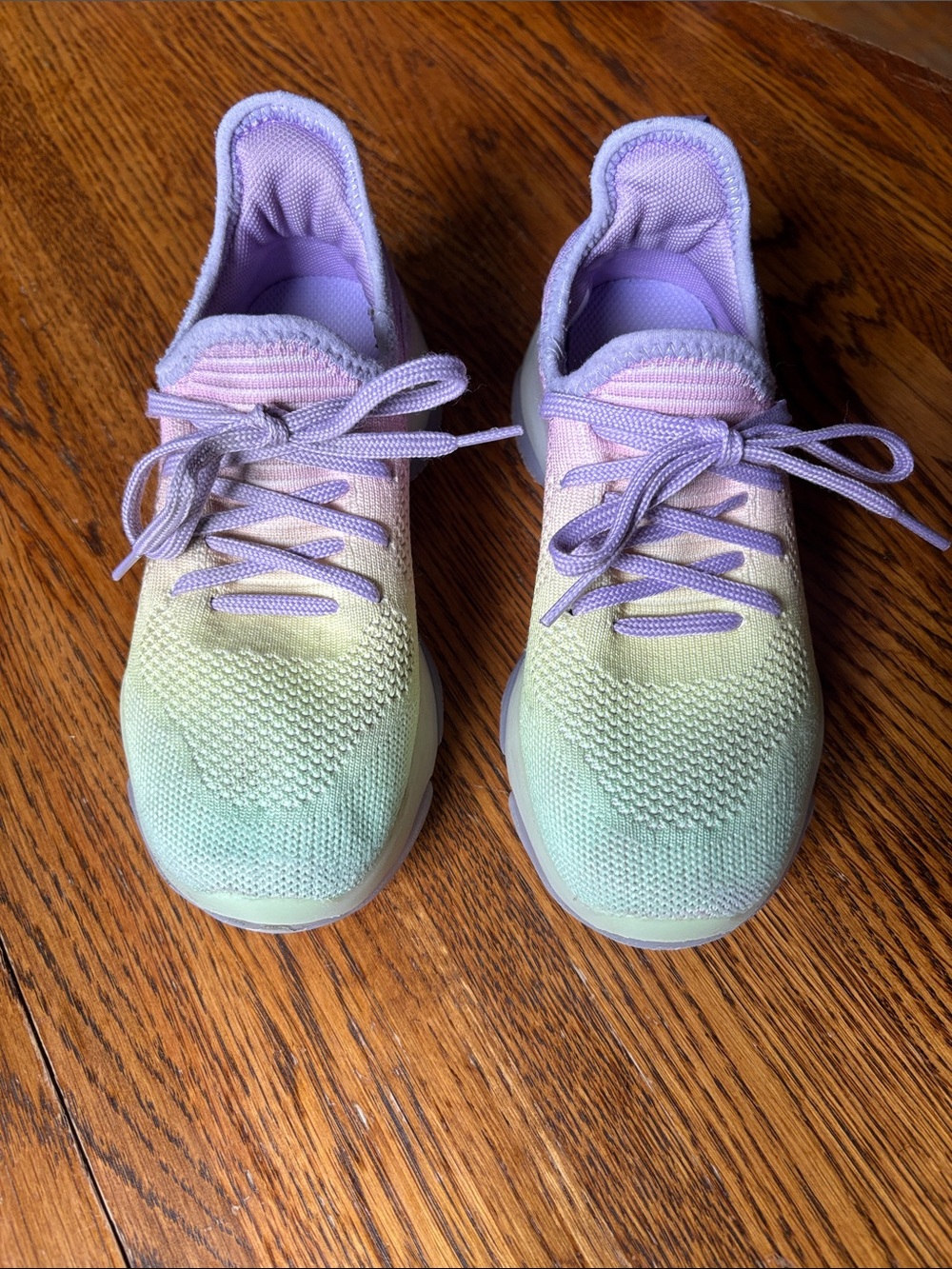 Girls Size 2 Pastel Fade Sneakers